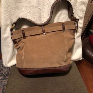 Fossil Suede Bucket Bag